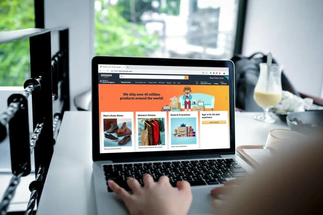 Woman shopping online at Amazon Prime Day